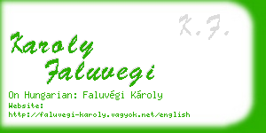 karoly faluvegi business card